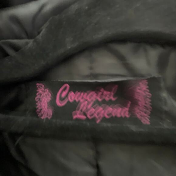 COWGIRL LEGEND Coat Jacket Southwestern Aztec Snap Up w/Toggle Closure Faux Fur - Picture 13 of 16